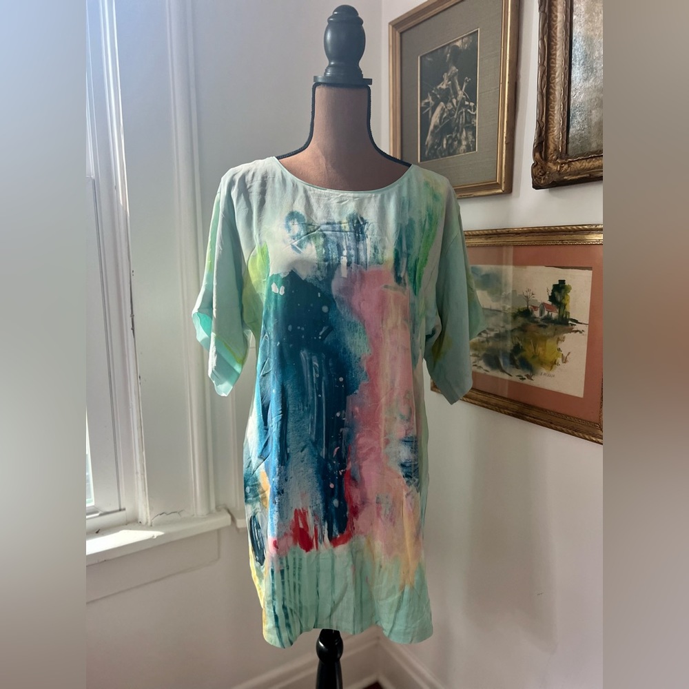 Anthropologie Multicolor Abstract Mini Dress - Picture 4 of 12